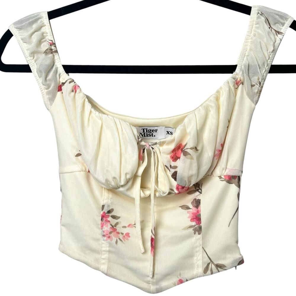 Tiger Mist Feyra Floral Crop Top Size XS Festival Fairy Cottage Coquette